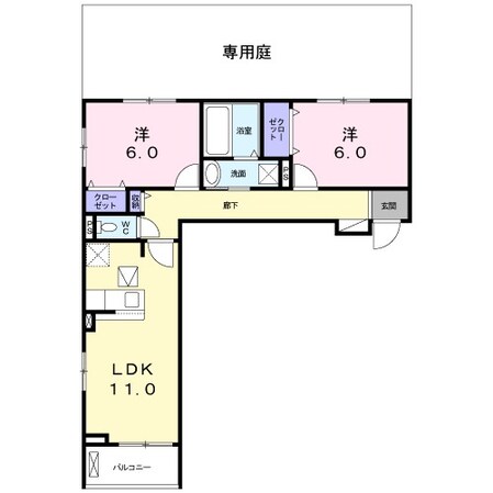 星ケ丘駅 徒歩22分 1階の物件間取画像